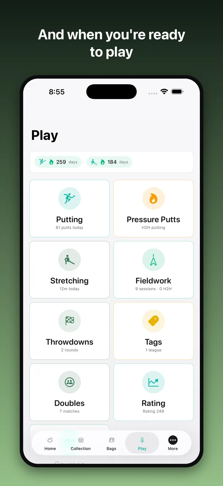 The Play tab, ready when you are